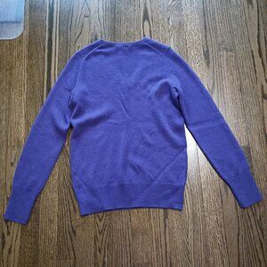 Halogen Cashmere Deep Purple Sweater XS
